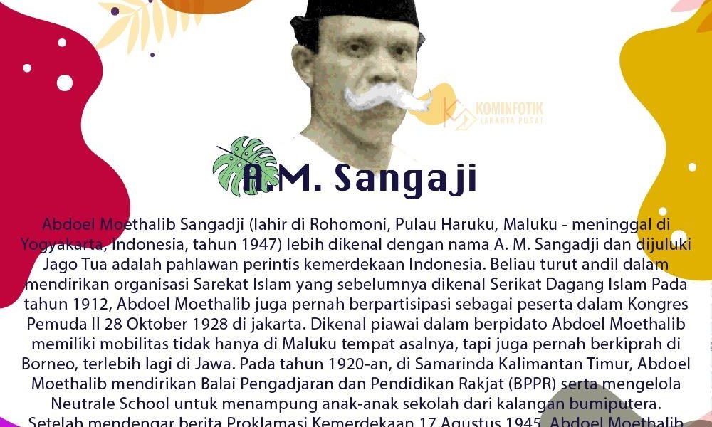 Ketokohan A.M. Sangadji dan Sejarah Pergerakan Nasional Info Baru